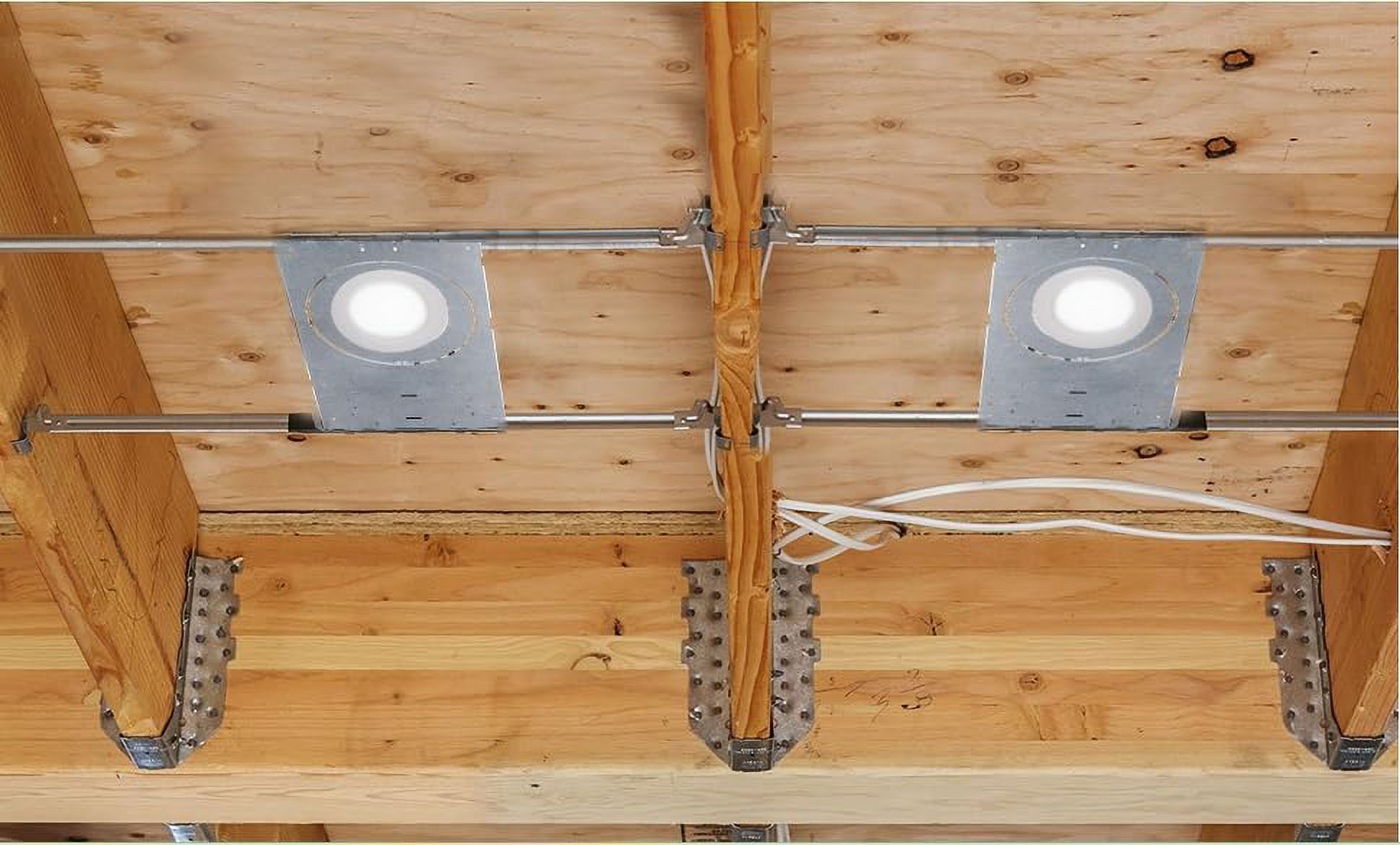 Diodesy- Pack of 4 LED3/4/6-DOWNLIGHT/24BRACKET New Construction Mounting Plate, Bracket with Round Holes, 3/4/6 Inch Adjustable LED Recessed Lighting Kits, Extendable Hanger Bars