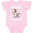 thumbnail image 3 of Inktastic I'm a Cutie White and Brown Holstein Cow with Arrows Boys or Girls Baby Bodysuit, 3 of 5
