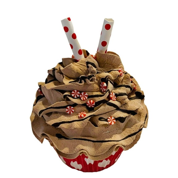 Chocolate Peppermint Cupcake Faux Cupcake- Fake non edible decoration Prop Dezicakes