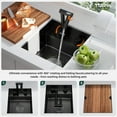 thumbnail image 4 of TORVA RV Kitchen Sink, 13 x 15 x 7 Inch Undermount Bar Sink 16 Gauge Stainless Steel Single Bowl Sink with Foldable Faucet Cutting Board, Dark Grey, 4 of 8