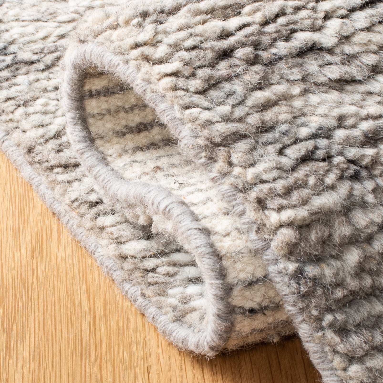 SAFAVIEH Casablanca Astrid Geometric Wool Runner Rug, Grey/Ivory, 2'3" x 8'