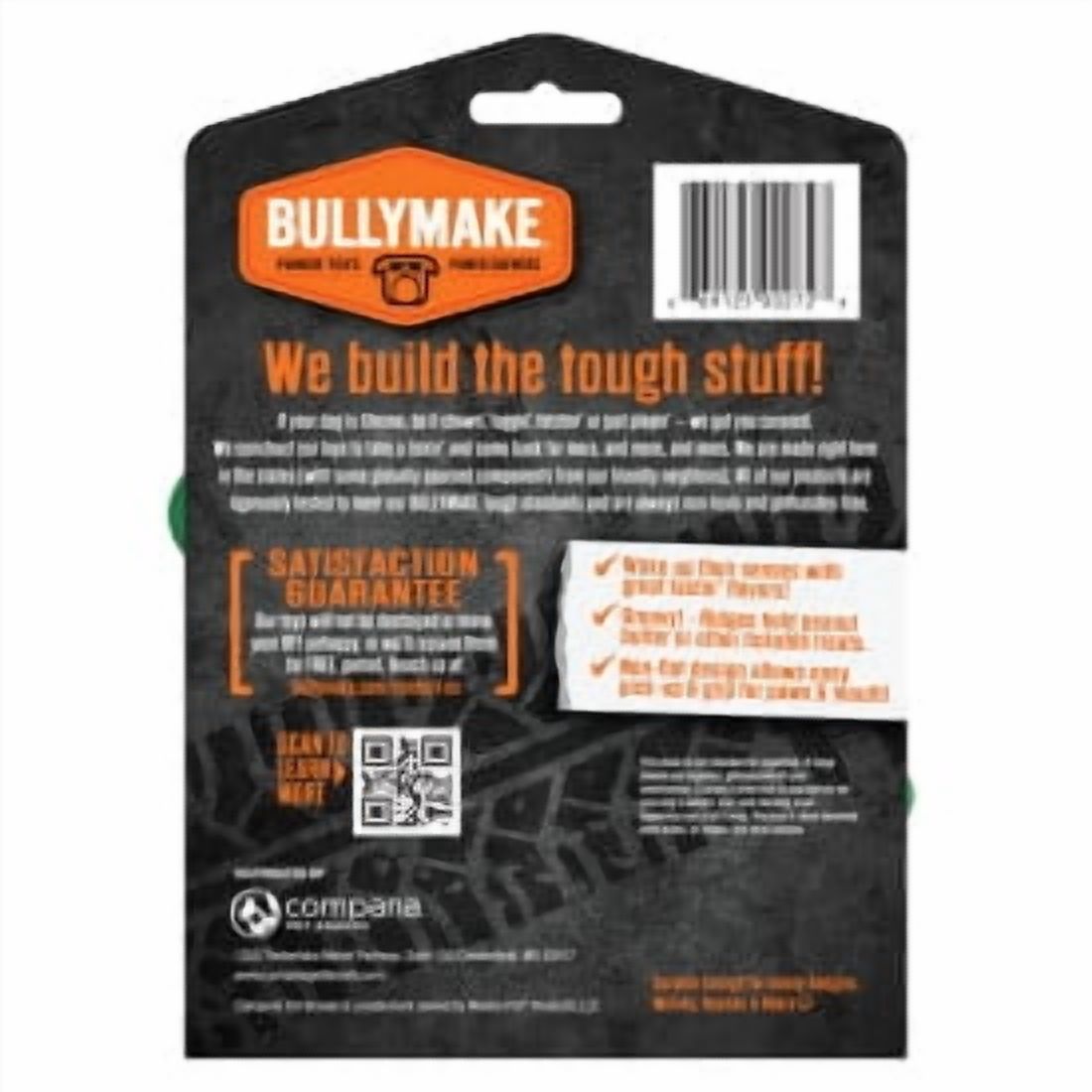 Bullymake Nylon Green Pea Pod Dog Toy - Mint Flavor for Power Chewers