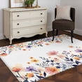 thumbnail image 3 of Area Rugs for Living Room Bedroom, Spring Floral 4'x6' Rug Washable Carpet Runner Indoor Outdoor, Elegant Flowers Farmhouse Botanical Non Slip Accent Floor Mats Rug for Kitchen, Office, 3 of 8