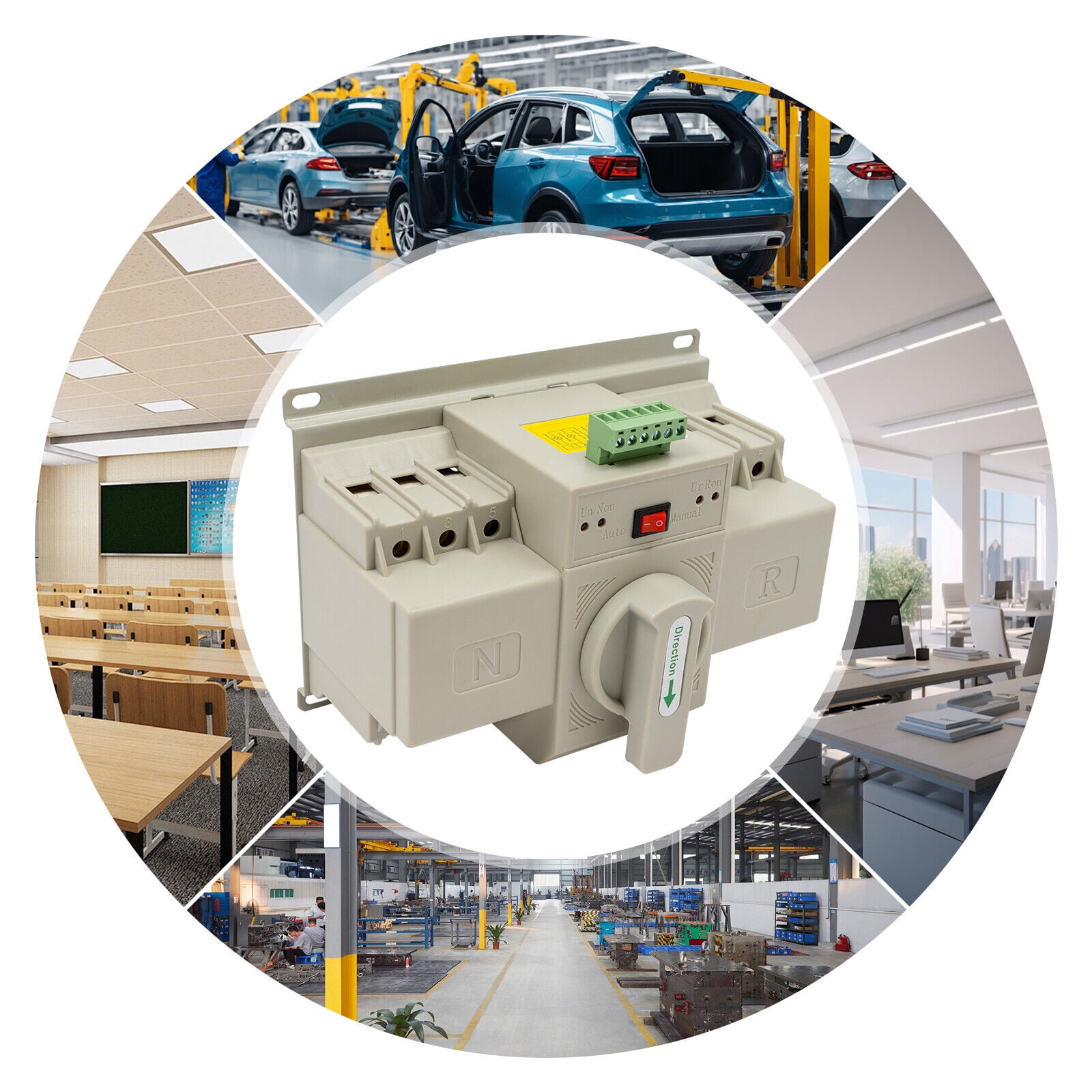 Dual Power Automatic Transfer Switch, 110V AC Double Power Switch, Automatic Transfer Switch Screw Mounting