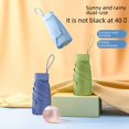 thumbnail image 4 of Mini Flat 60% Color Handle Black Sun Umbrella Ladies Small Portable Bag Sun Umbrella Printable, 4 of 7