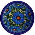 thumbnail image 2 of Polish Pottery 5¼-inch Bowl (Bold Blue Poppies Theme) Signature UNIKAT Hand Painted in Boleslawiec, Poland + Certificate of Authenticity, 2 of 6