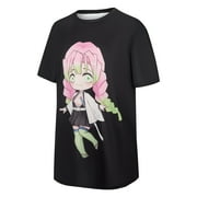 Anime Demon Slayer Kimetsu No Yaiba Kanroji Mitsuri Cosplay Costume Women 3D Print Summer T-Shirt