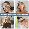 thumbnail image 6 of COEQINE Colorful Butterful Nurse Button Headband Nurse Headbands Bulk Wide Headbands Women Knotted Turban Headband Elastic Non Slip Sport Headbands for Men Nurse Headbands Bulk, 6 of 7