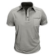 thumbnail image 6 of MYAOYI Polo Shirt for Men Contrast Placket Polo Shirt Full Piping Trim Short Sleeve Chest Pocket Daily Work Golf Top, 6 of 7
