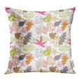 thumbnail image 1 of BSDHOME Abstract Autumn Leaves Pattern Cartoon Drawing Fall Happy Leaf Falling Season Pillow Case Pillow Cover 18x18 inch Throw Pillow Covers, 1 of 1