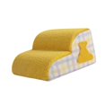 thumbnail image 1 of Rampa para escaleras para perros, escalera inclinada de 2 niveles para interiores, con cubierta extraíble, antideslizante, para subir sofás, perros Amarillo, 1 of 8