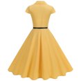 thumbnail image 4 of Ashirexll Maxi Dresses for Women, Women's Casual Dresses, Ladies Fashion Women Dress Short Sleeve V-Neck Slim Dress Solid Dresses, 4 of 7