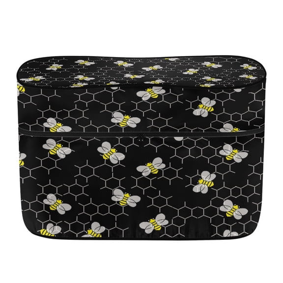 Chririnla Honeycomb Bee Pattern RV Dual Propane Tank Protector for, UV Resistant RV Propane Tank Cover with Polyester Waterproof All Season RV Dual Propane Tank Cover for Camping