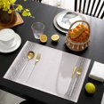thumbnail image 3 of Black Boho Striped Placemats Set of 4, Vintage Ethnic Tribe Rustic Geometric Placemats for Dining Table, Place Mats for Kitchen Tabletop, Waterproof Wipeable Dining Table Mats Set, 3 of 9