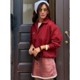 thumbnail image 4 of Women'S Lace High Waist Skirt Chic Casual Office Mini Skirt Elegant Feminine Wear Red L, 4 of 8