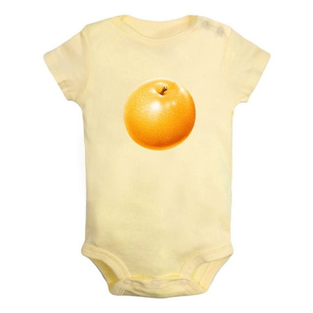 

Fruit Pear Image Print Rompers For Babies Newborn Baby Unisex Bodysuits Infant Jumpsuits Toddler 0-24 Months Kids One-Piece Oufits (Yellow 6-12 Months)