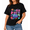 Black-23, variant on Women's Pumpkin Ghost Floral Graphic T-Shirt, Cute Halloween Fall Casual Short Sleeve Tee