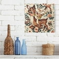 thumbnail image 6 of Deers on Flowers Wall Clock Square Silent Non Ticking Battery Operated Clock for Home Bathroom Kitchen Bedroom Living Room, 6 of 8