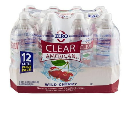 Clear American Wild Cherry Sparkling Water, 33.8 Fl. Oz., 12 Count