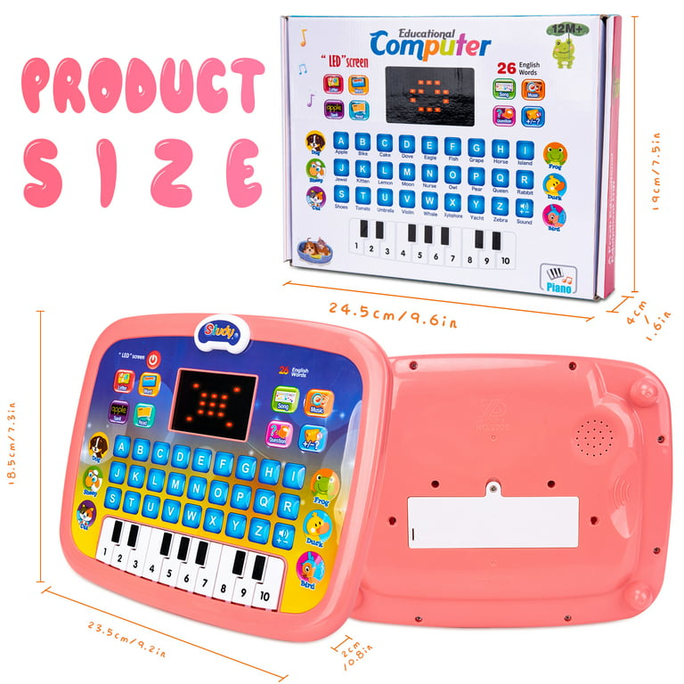 Toy Gift for 2 3 4 Year Old Girls, Kids Educational Toys for 1-3 Year Olds  Toddlers Baby Learning Tablet for 12 18 24 36 Months Girl Boy Laptop for  Child Age 2 3 4 Birthday Present Alphabet Game 