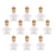 thumbnail image 1 of 10 Mini VIALES DE CRISTAL VACÍOS TAPÓN DE CORCHO COLGANTE DE PLATA BOTELLAS DE DESEOS Zulema mini botellas, 1 of 7