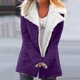 thumbnail image 2 of Abrigo de Piel Sintética Para Mujer Talla Grande Invierno Cálido Compuesto Felpa Botón Solapas Chaqueta Prendas de Vestir Odeerbi  ODB183769, 2 of 6