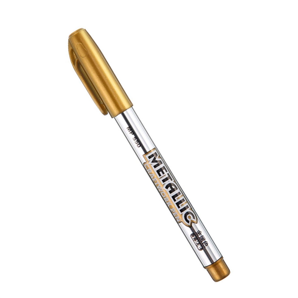 JEFFNIUB Feutre Blanc Pointe Large 2-3mm, 6 Pcs Marqueur Blanc Permanent Feutre Peinture