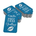 thumbnail image 2 of Inkdotpot 100 Pack Kiss The Miss Goodbye Bridal Shower Favor Paper Tags Craft Real Silver Foil Hang Tag, 2 of 6