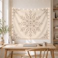 thumbnail image 5 of Floral Mandala with Radial Blooms, Buds and Corner Clusters, Serene Boho for Flower Lovers, Botanical Wall Art, Housewarming Gift, Tapestry Wall Hanging for Bedroom and Studio, 5 of 7