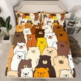 thumbnail image 2 of Castle Fairy Cute Bear Twin Sheet Sets for Preppy Kids,Cartoon Animal Bedding, 2 of 7
