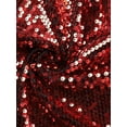 thumbnail image 5 of Agnes Orinda Plus Size Sequin Cardigan for Women Glitter Shinny Metallic Long Sleeve Shrug Bolero Cardigans Jackets 1X Red, 5 of 6