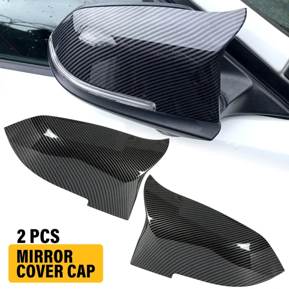 Kojem Mirror Cover Caps for 2012-2016 BMW M3 F30 F31 F20 320i 328i Carbon Fiber