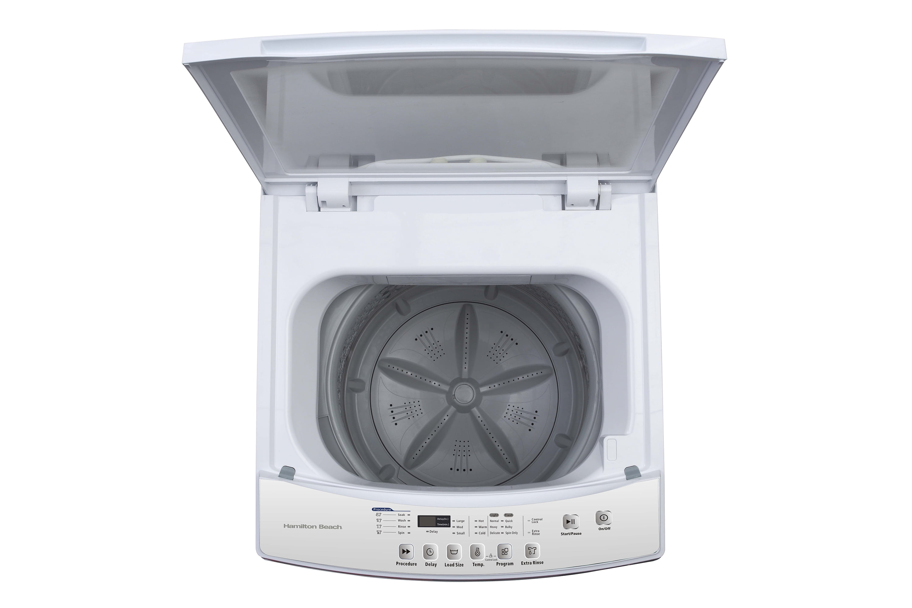 Hamilton Beach 2.1 Top Load Portable Washing Machine with 6 Wash Cycles, White, HBPW210