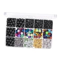 thumbnail image 1 of 600 piezas de cristal de piedras espaciador suelto Salvador Pulseras de perlas negras, 1 of 10