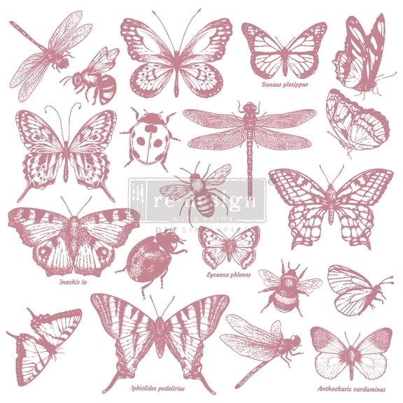 Prima Marketing Re-Design Decor Clear Cling Stamps 12"X12"-Monarch Collection