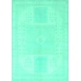 thumbnail image 1 of Ahgly Company Indoor Rectangle Abstract Turquoise Blue Modern Area Rugs, 5' x 7', 1 of 4