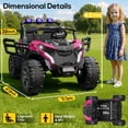 thumbnail image 5 of East doll 24V Kids Ride on UTV Car, 2 Seater Ride on Toy for Big Kids, Power Ride on Car for Boys, 4WD 800W Motors, Kid Electric Car Aged 3-8Y , 5.1 MPH , EVA Wheels, Remote Control, Music, Pink, 5 of 9