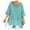 Green, variant on lmcalzta Plus Size Womens 3/4 Sleeve Tops Linen Crew Neck Loose Fitting Lightweight T Shirts Summer Casual Trendy Outfits