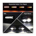 thumbnail image 3 of 7x6" Rectangle 5x7" LED Headlight with Arrow Shape Angel Eye Halo Ring & White DRL & Yellow Turn Signal for Truck, 3 of 4