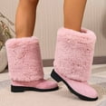 thumbnail image 6 of Work Boots for Women Christmas Thick Heel Pointed Toe Mid Calf Boots Shoes Women's Ankle Boots & Booties, 6 of 6