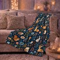 thumbnail image 6 of Enchanting Woodland Creatures Fern Scene Earthy Tones Storybook, Cozy Bird Art Scene, Warm Flannel Blanket for Living Room and Reading Nook, Bird Lovers Friendship Gift, Artistic Home Decor, 6 of 9