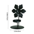 thumbnail image 3 of AuroraX Fall Candle Holder Decor,Black Iron Decorations,Leaf-Shaped Decorative Tray Candle Holder,Home Dining Room Table Centerpiece Xmas Decor, 3 of 6