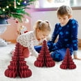 thumbnail image 4 of XMMSWDLA 3D Honeycomb Christmas Tree Ornament - Foldable Mini Paper Xmas Decor for Tabletop/Ceiling, Holiday Centerpiece for Home & Party, 4 of 8