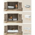 thumbnail image 3 of Cat Litter Box Enclosure, End Table, 27.6 x 19.7 x 19.7 Inches | Litter Box Furniture Hidden with Removable Divider, Indoor Cat House, Heather Greige UPCL022K01, 3 of 6