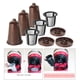 thumbnail image 4 of 3 cápsulas K reutilizables, fáciles de usar, rellenables, filtros de café individuales, taza reutilizable marrón, 4 of 9