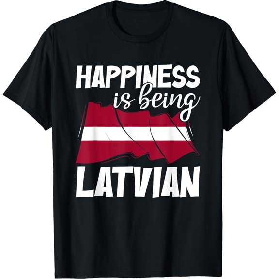 men and women can wear，Latvia Latvian Flag T-Shirt
