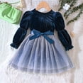 thumbnail image 2 of LNMQLPDBS Tulle Gown Girls Dresses Size 10-12 Red Dress for Girls Baby Christmas Clothes 4t Winter Clothes Girl Kids Christmas Size 6 Girls Clothes, Blue 3-4 Years, 2 of 5