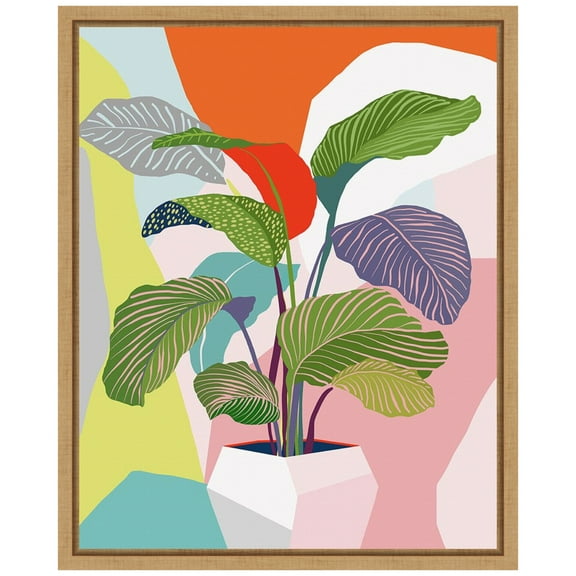 Amanti Art Exotic Plant Framed Canvas Wall Art Print