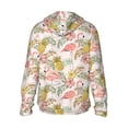 thumbnail image 3 of Uemuo Tropical Pink Flamingo Pineapple Pattern Women's Full Zip UPF 50+ Sun Protection Hoodie Jacket Long Sleeve Sun Shirt Hiking Outdoor Performance with Pockets-3X-Large, 3 of 9