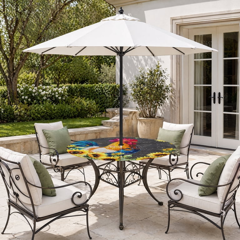 black white stripped patio umbrella Business & Pleasure Co. The Size:10 Ft. Outdoor Furniture/Chaise Lounge CASAINC 11 ft. Solar Unrivaled in its size